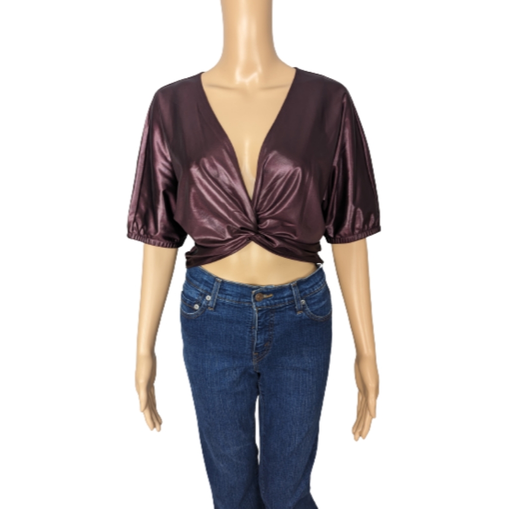 Victoria's Secret Sport Metallic Twisted Crop Top M